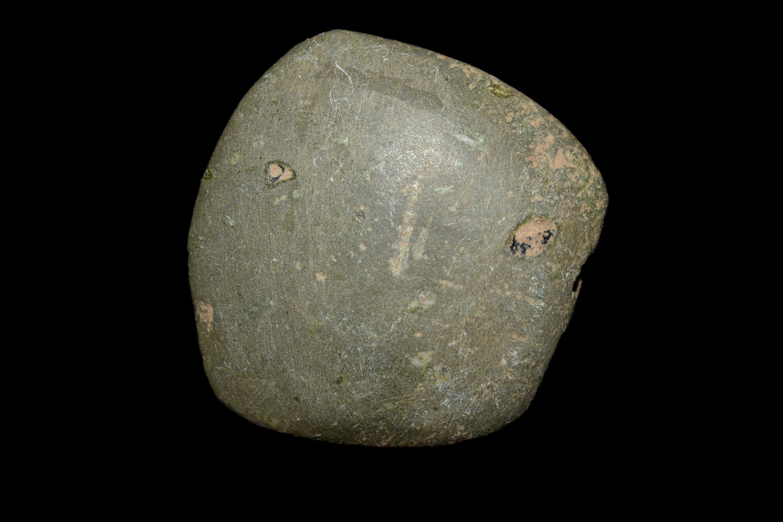 Granite Celt, 2 1/4" x 2 3/8" found in Saline Co., (1 of 5)