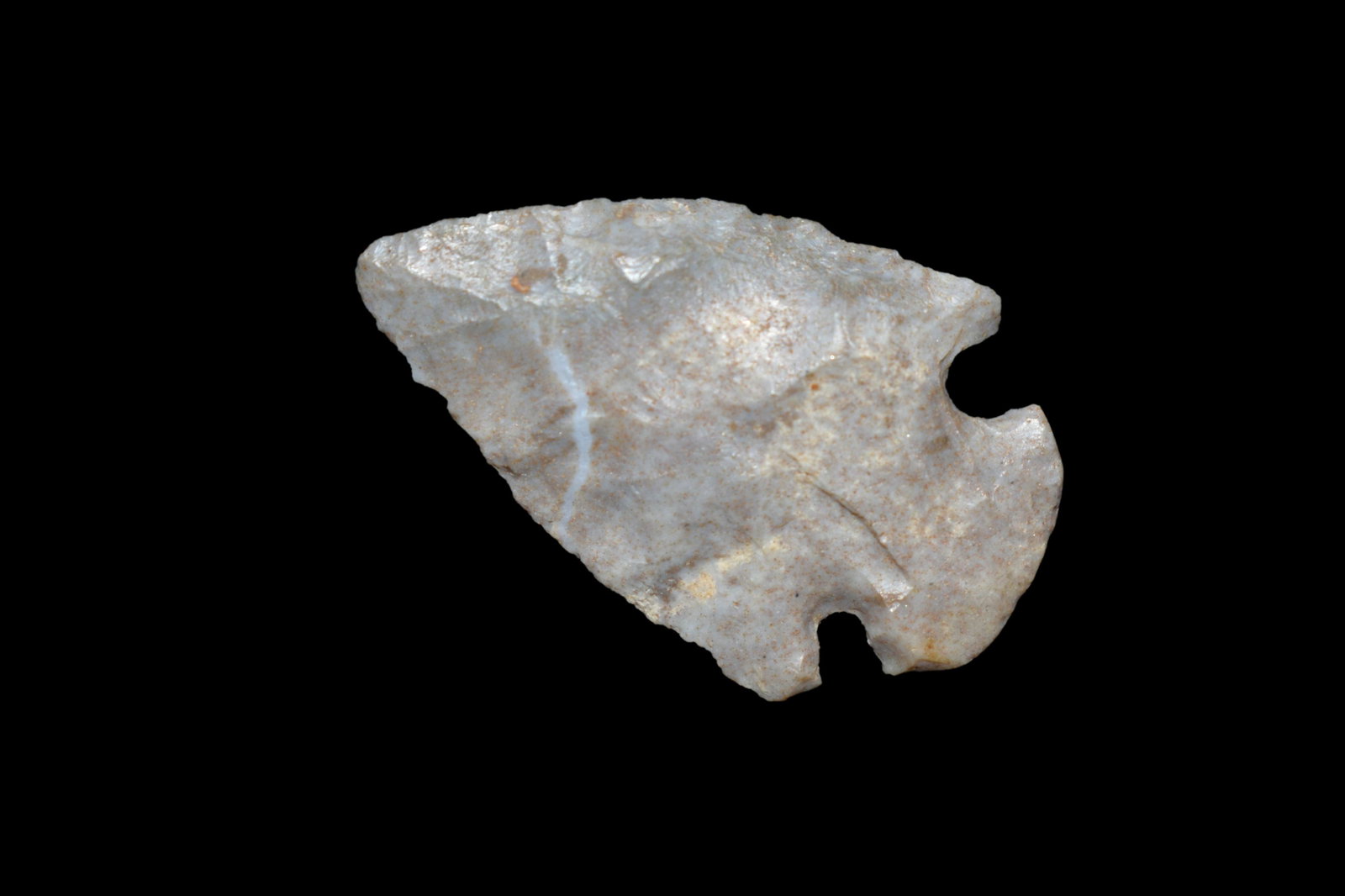 1 1/2" Miniature Dovetail Made of Attica Chert/Indiana: 1 1/2" Miniature Dovetail Made of Attica Chert/Indiana Green, found in Montgomery Co. Indiana