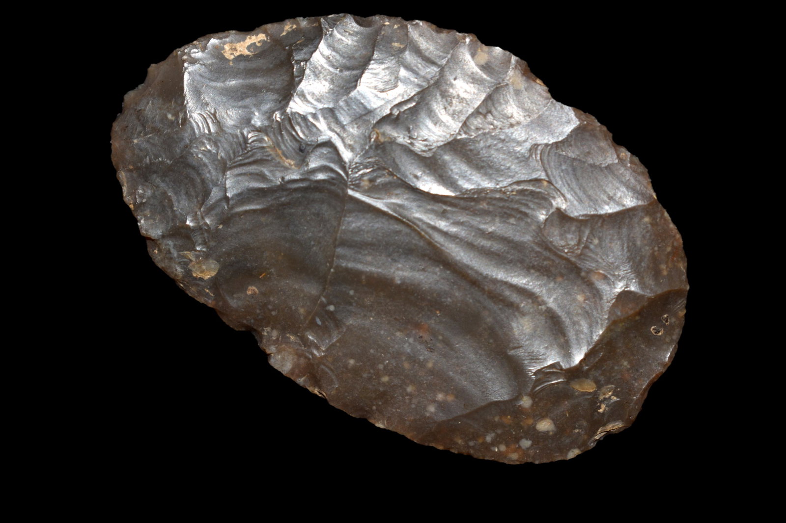 2" Paleo Flaked Blade found in Central Kansas made of: 2" Paleo Flaked Blade found in Central Kansas made of Agate material, Authentic Native American Arrowhead