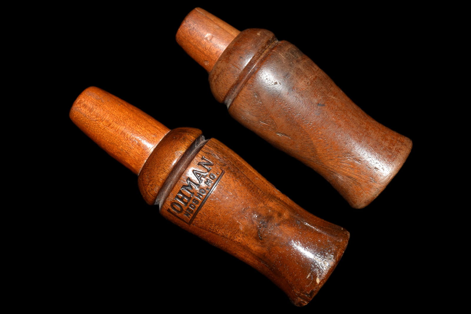 Lot of 3 Lohman wooden duck calls- 2 are marked Lohman (1 of 4)