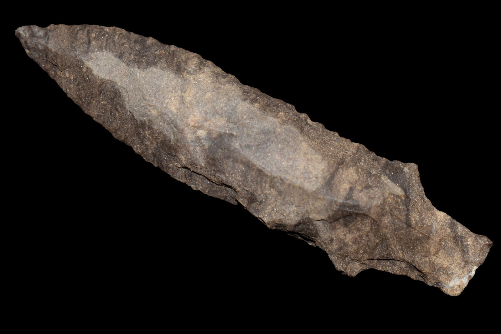 INCREDIBLE 3 1/4" LONG FLINT CREEK, ANCIENTLY SALVAGED (1 of 4)