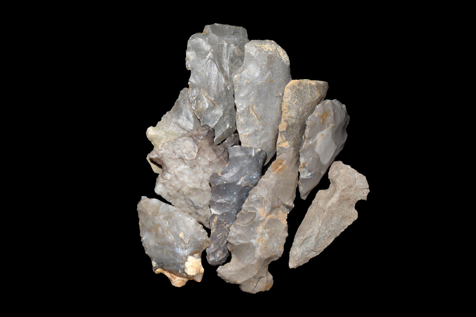 LOT OF 10 AROWHEADS FOUND IN HARDIN COUNTY KENTUCKY, (1 of 4)