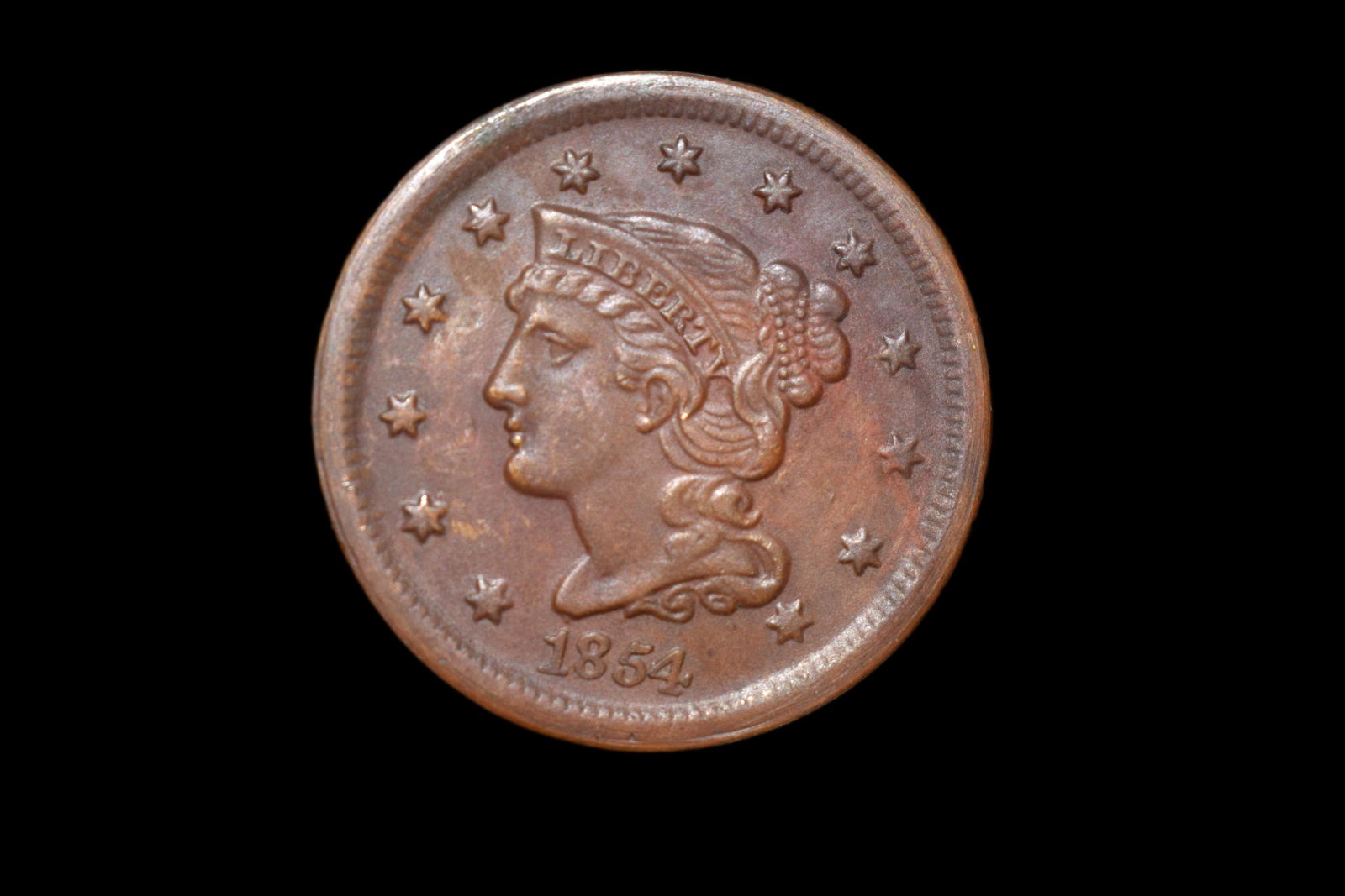 1854 LARGE CENT, EARLY US COIN (1 of 4)