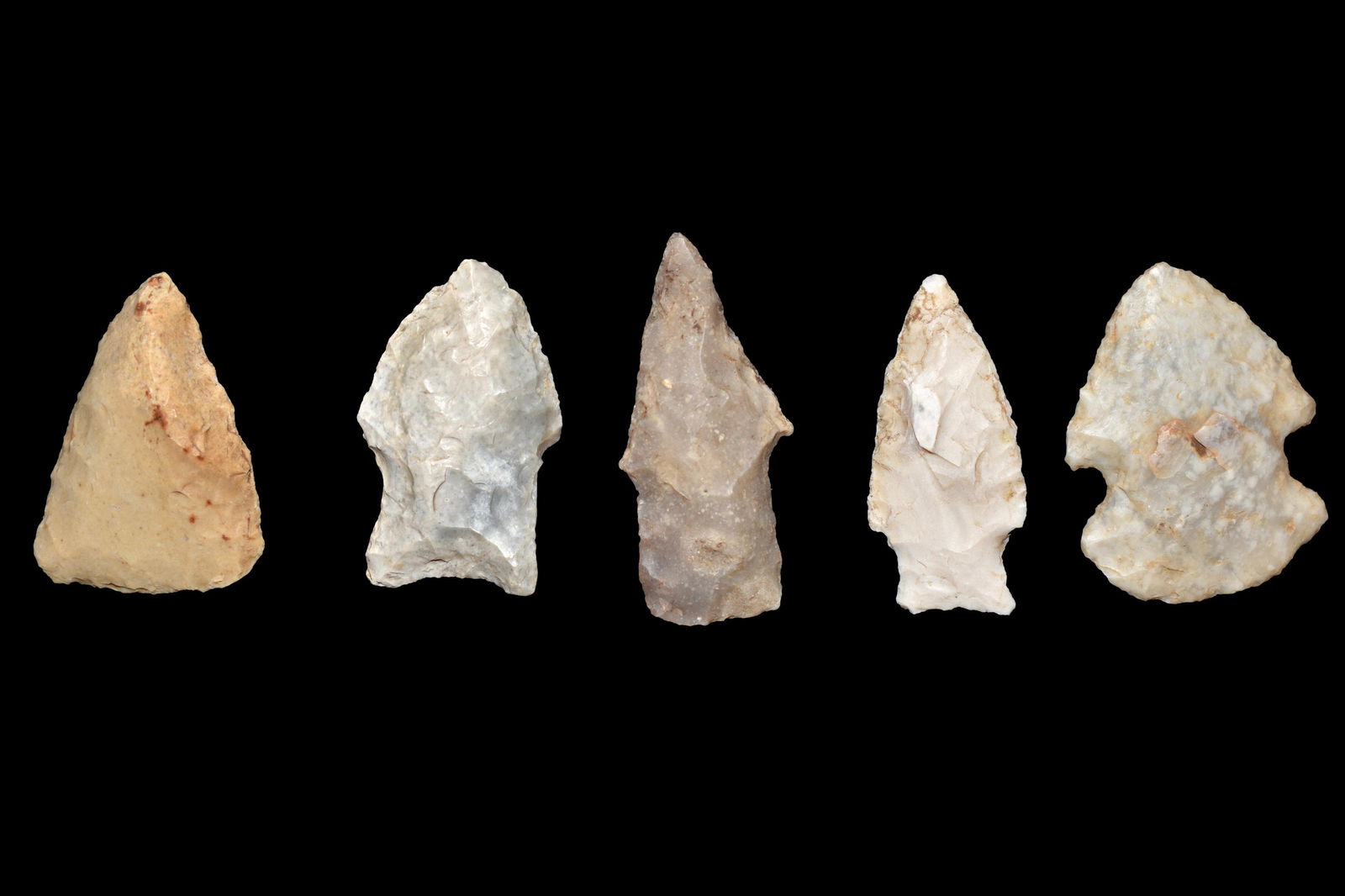 (5) Pcs Texas Mixed Lot, Early Triangle, Andice (1 of 2)