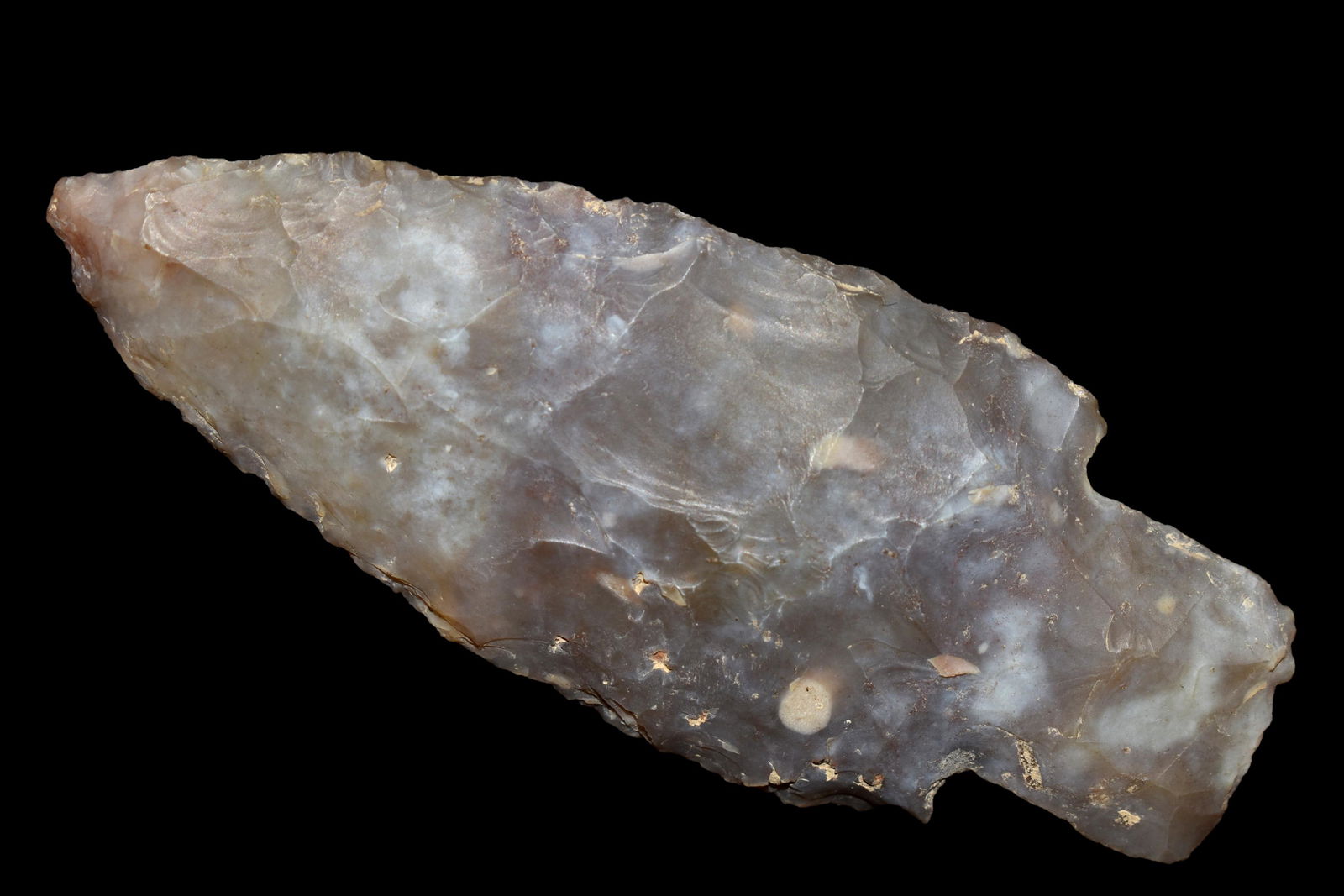 3 1/2" Stemmed Point made of Flint Ridge made in Ohio (1 of 4)