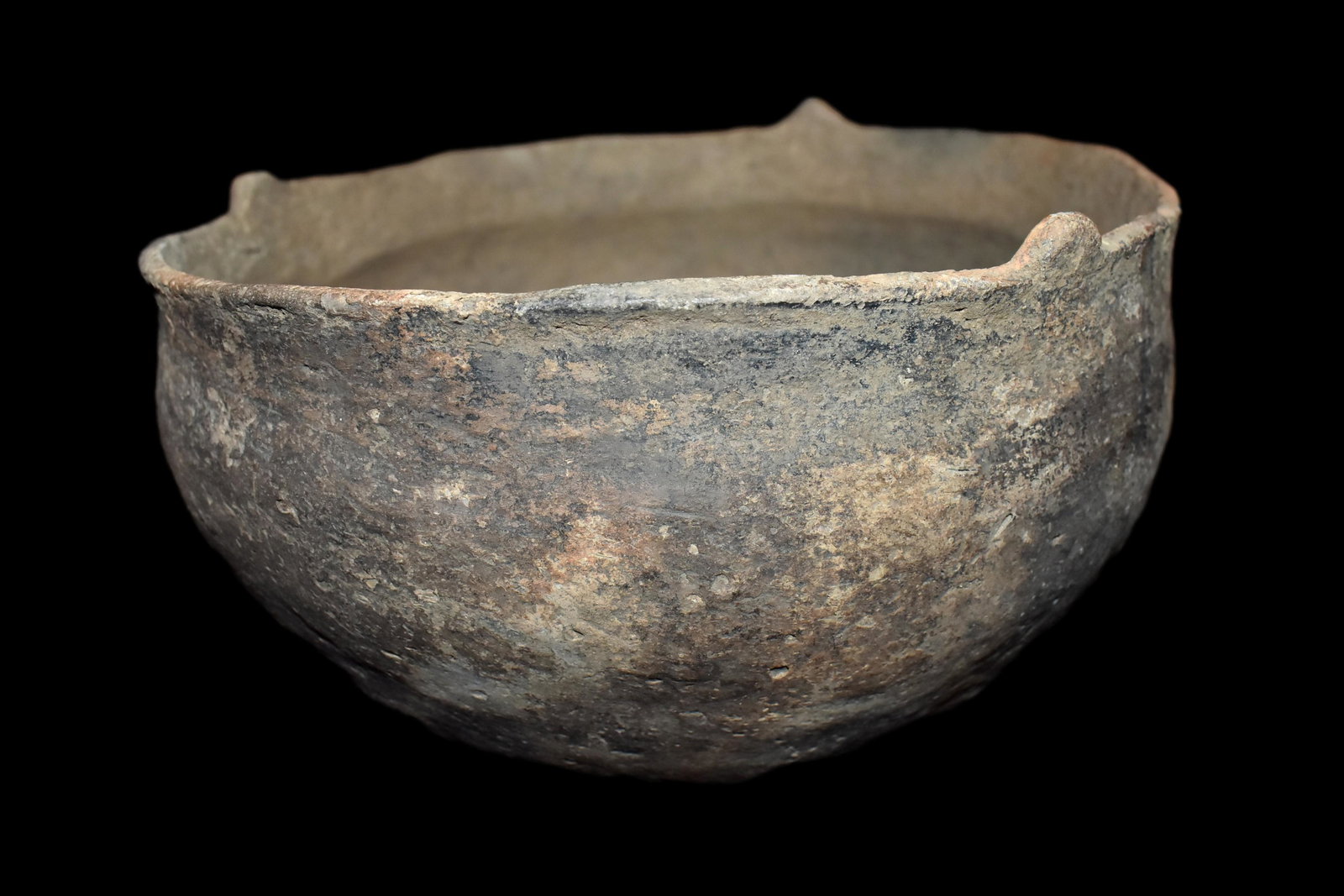 8 1/4" Pottery Bowl found in Lee Co. AR w/ (2) Turtle S (1 of 13)