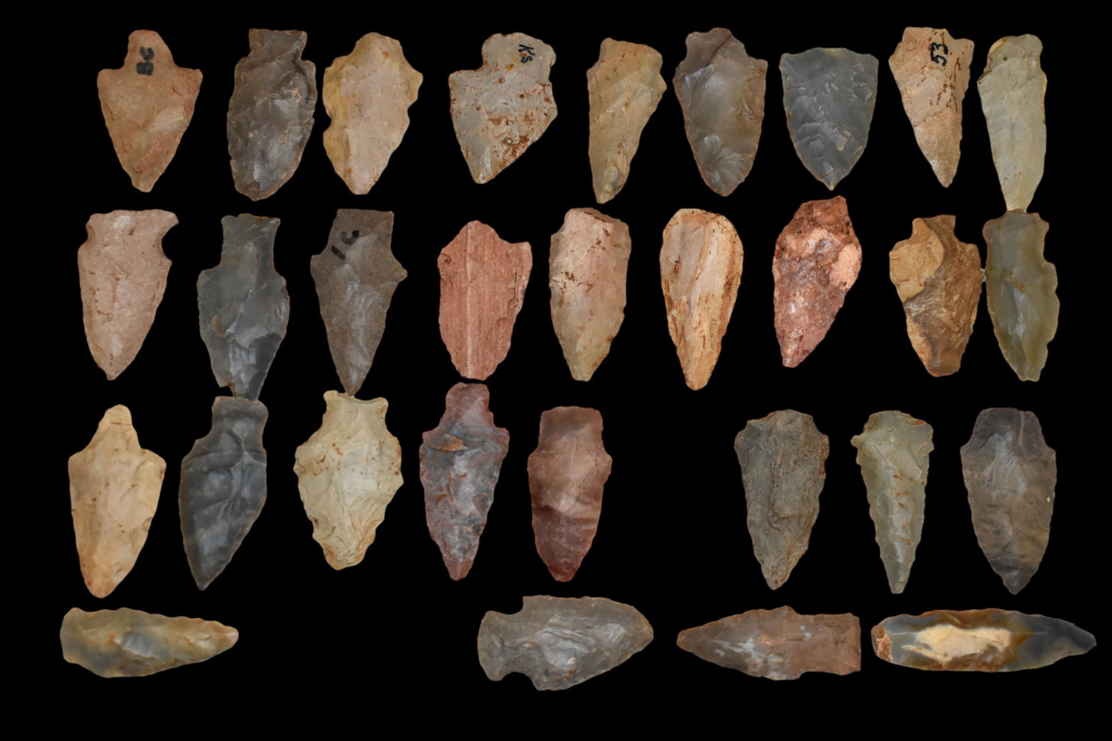 30 Framed Points KY, TN, AL, MO Materials,  Authentic (1 of 5)