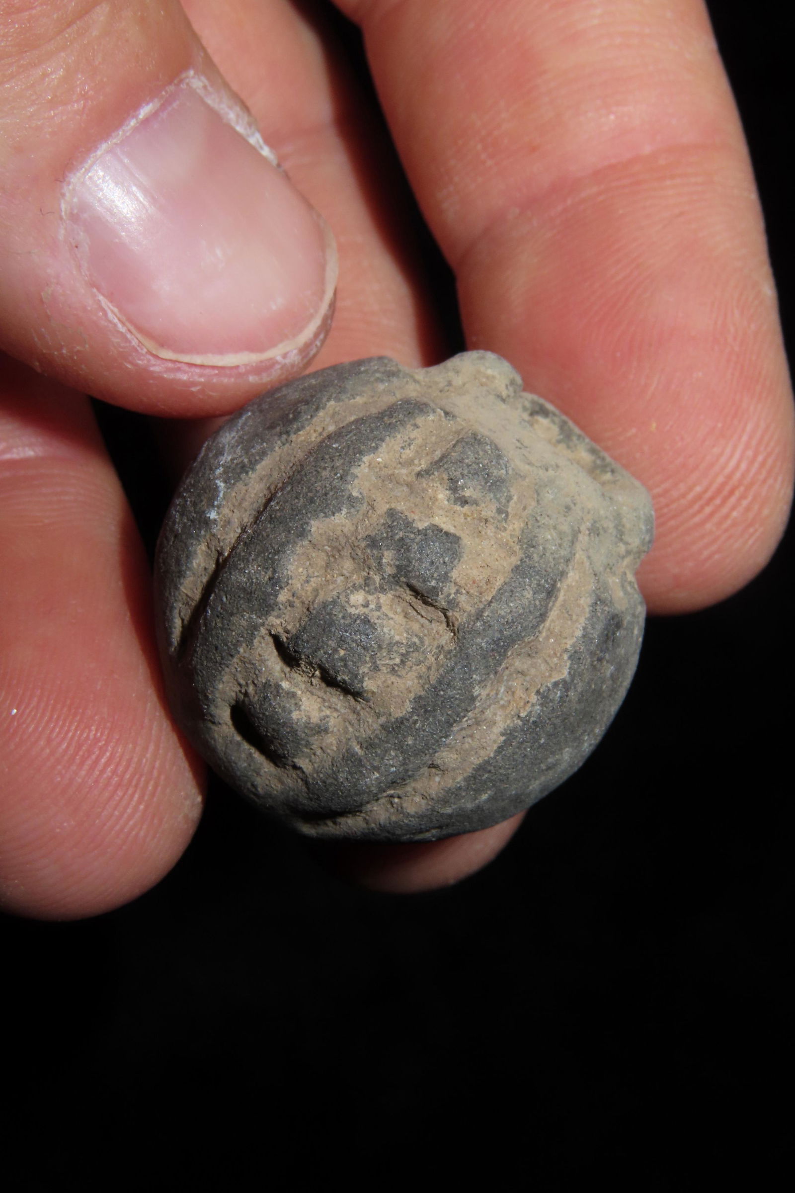 Pre-Colombian Watermelon Effigy Pottery Bead (1 of 6)