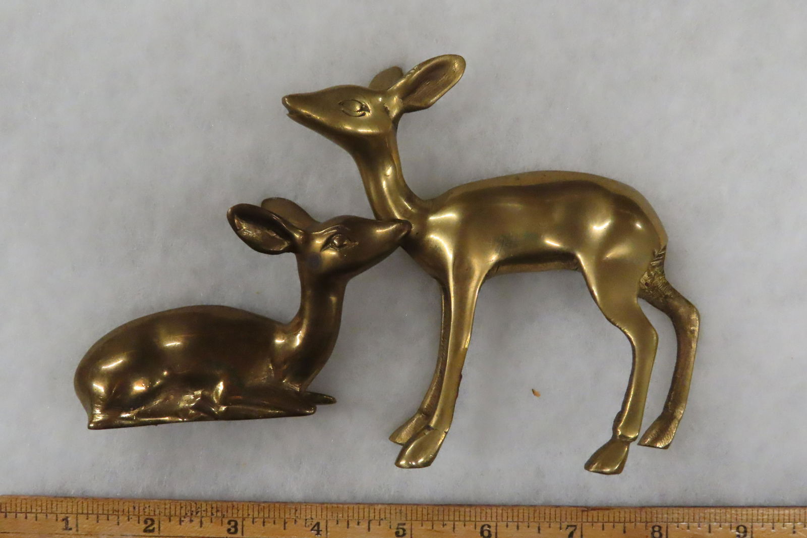 Pair of Brass Deer Figures (1 of 3)