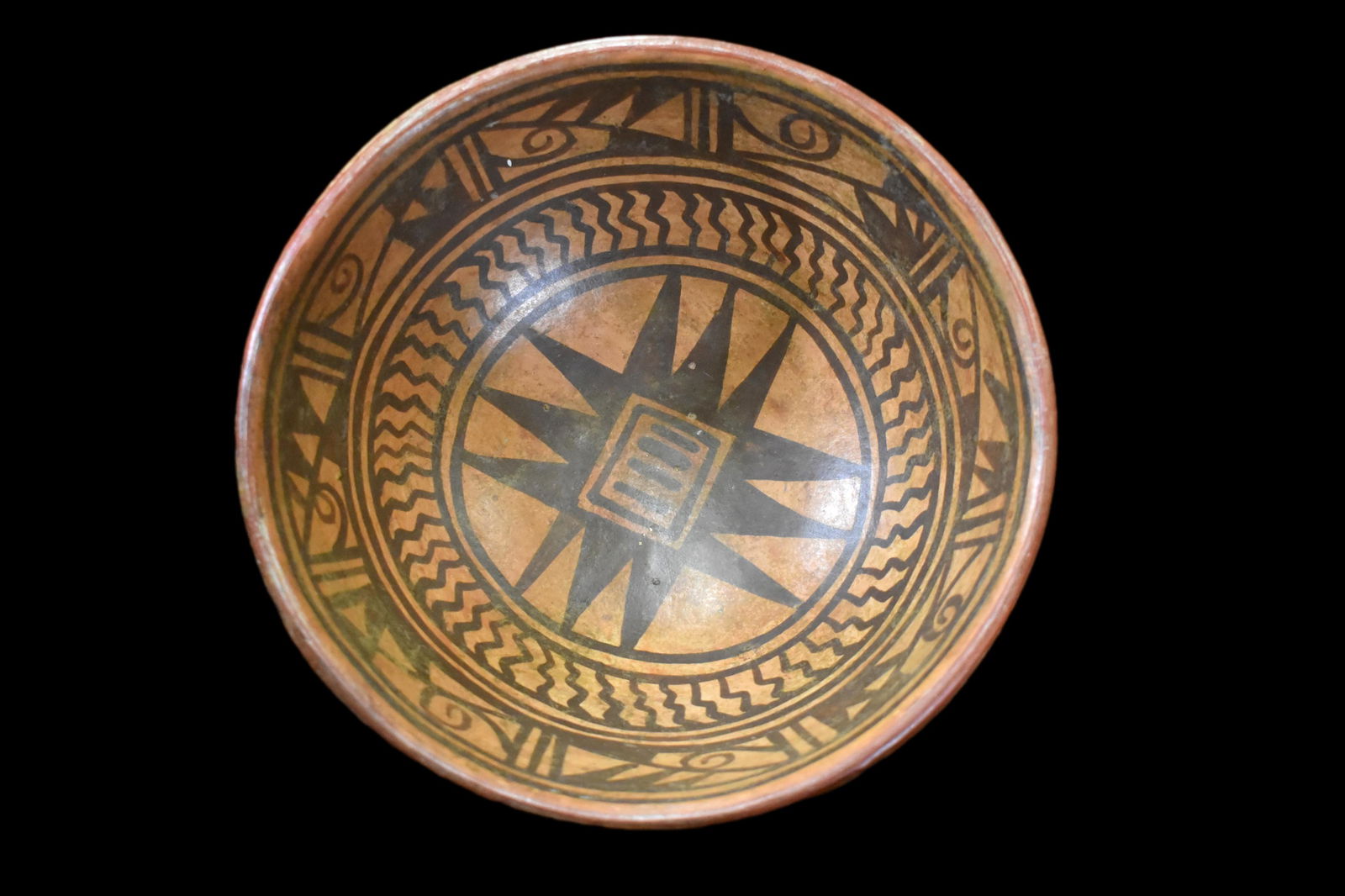 7 1/2" Diameter Pre Columbian Narino Inca Star Bowl Pre (1 of 7)