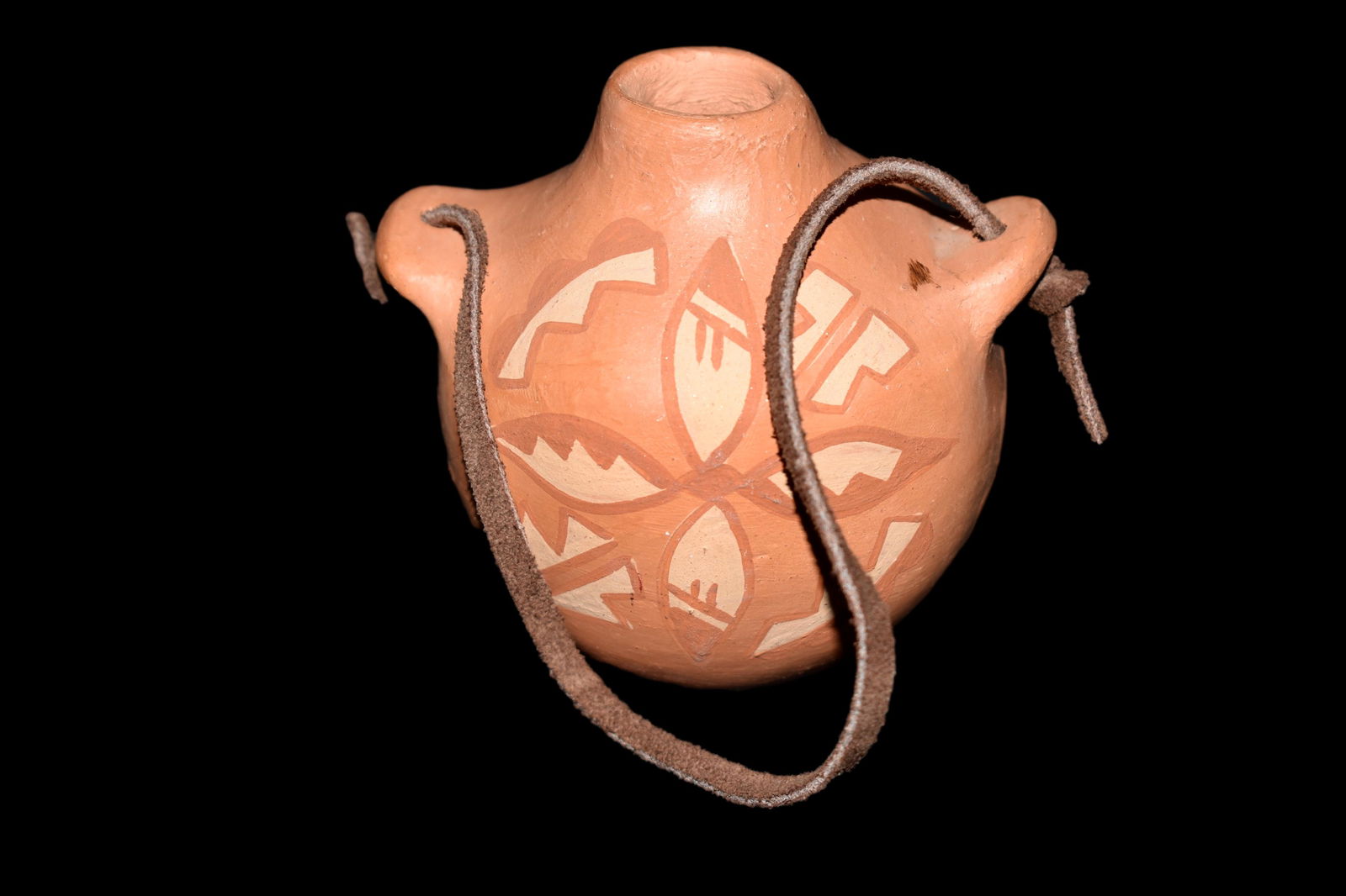 Jamez water canteen with leather handle Jamez Pueblo by (1 of 5)