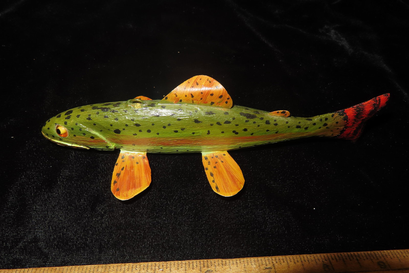 7 1/8" Vintage Wood and Metal Fish Decoy from the David (1 of 3)