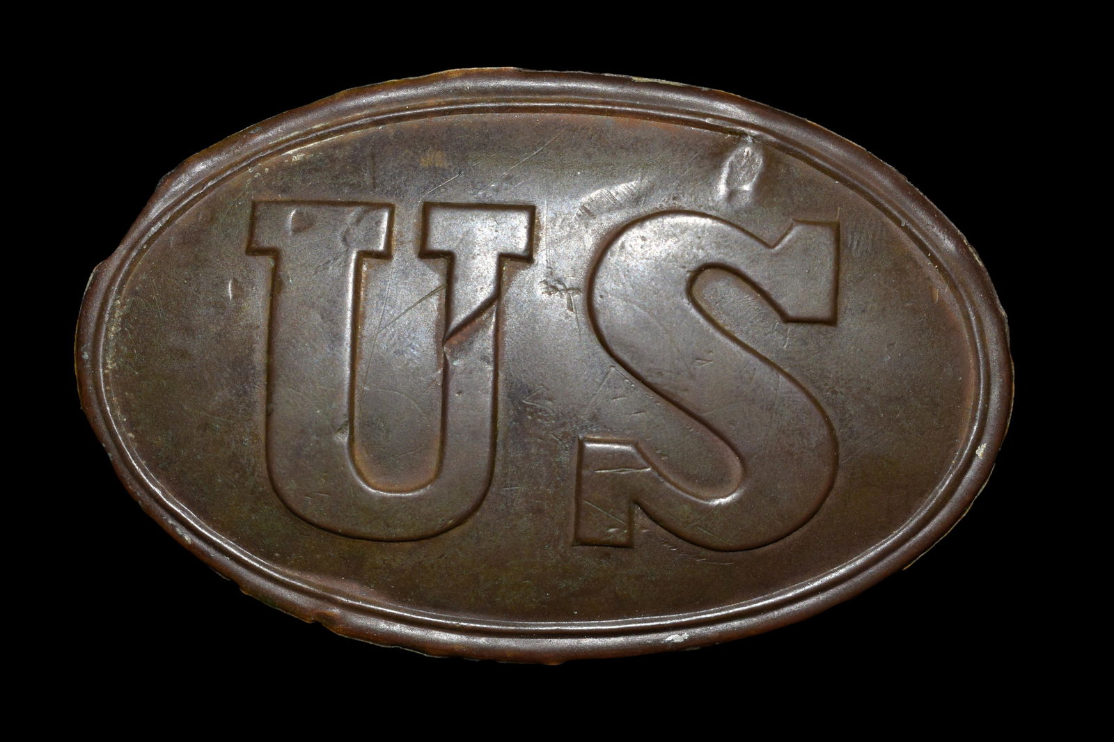 3 1/2" Brass Civil War Buckle. (1 of 4)