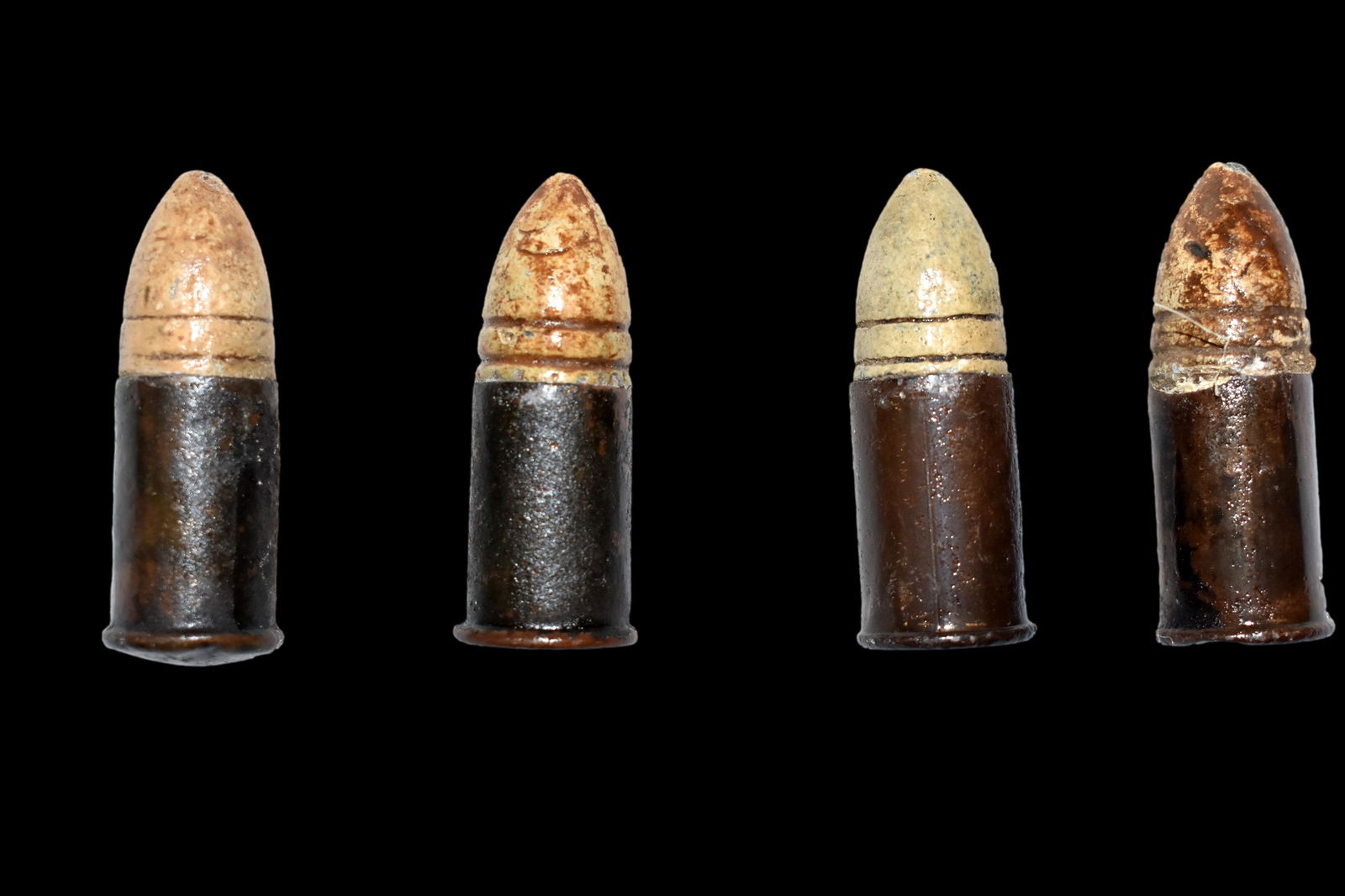 Grouping of 4 Civil War Bullets. (1 of 2)