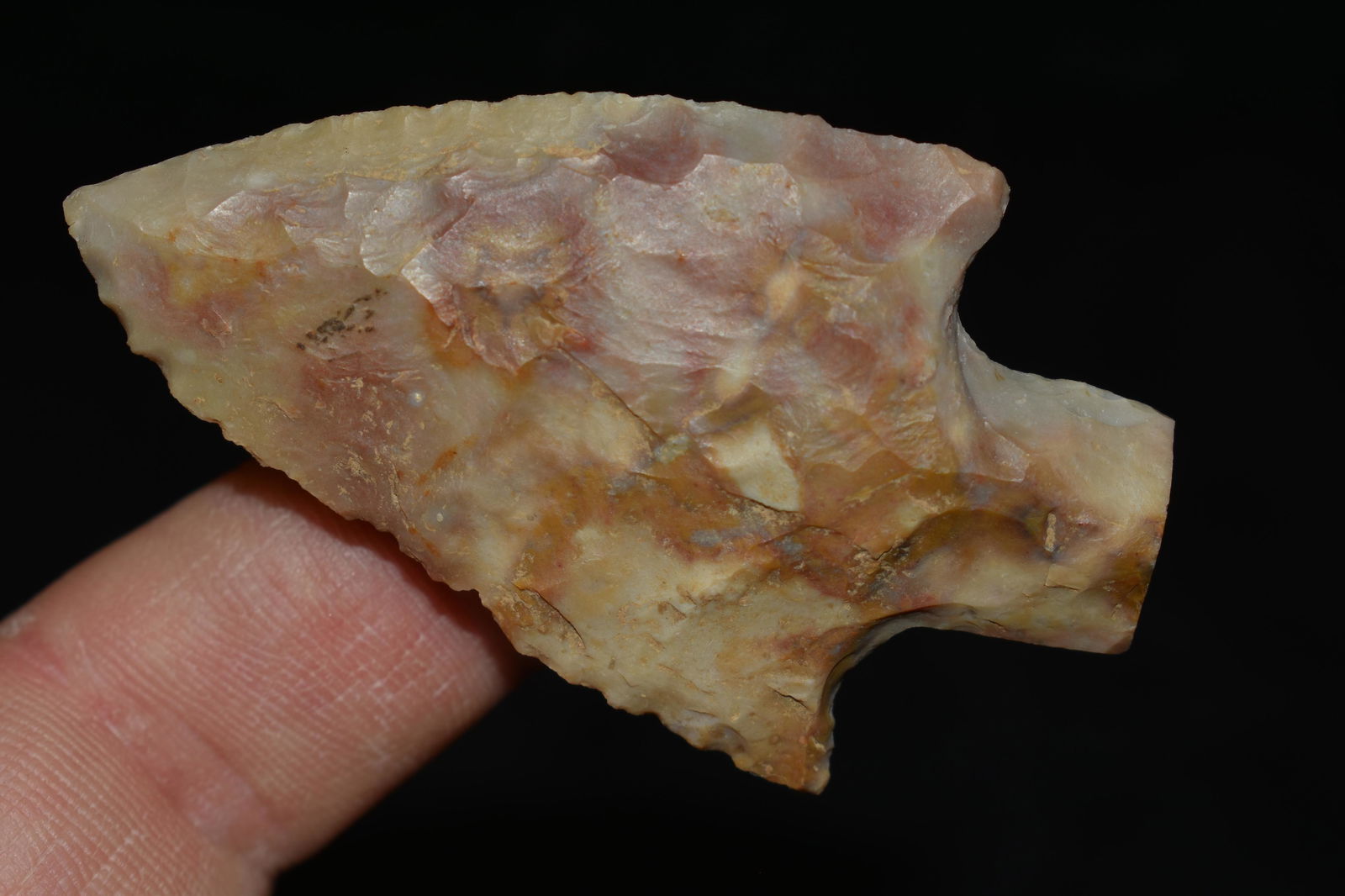 2 3/8" Arrowhead with Modernly Rechipped Base, Found in (1 of 3)