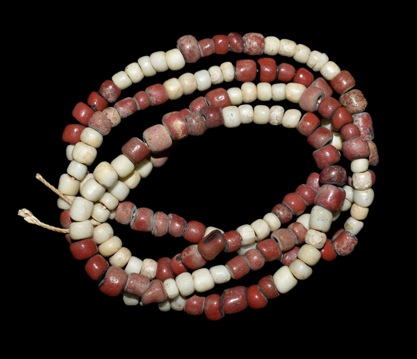 Glass Trade Beads, found by Russell Williams on: Glass Trade Beads, found by Russell Williams on Historic Village Site known as Lemon Bend on The Green River, Ex. Greg Perdun Collection, Grafton, Illinois