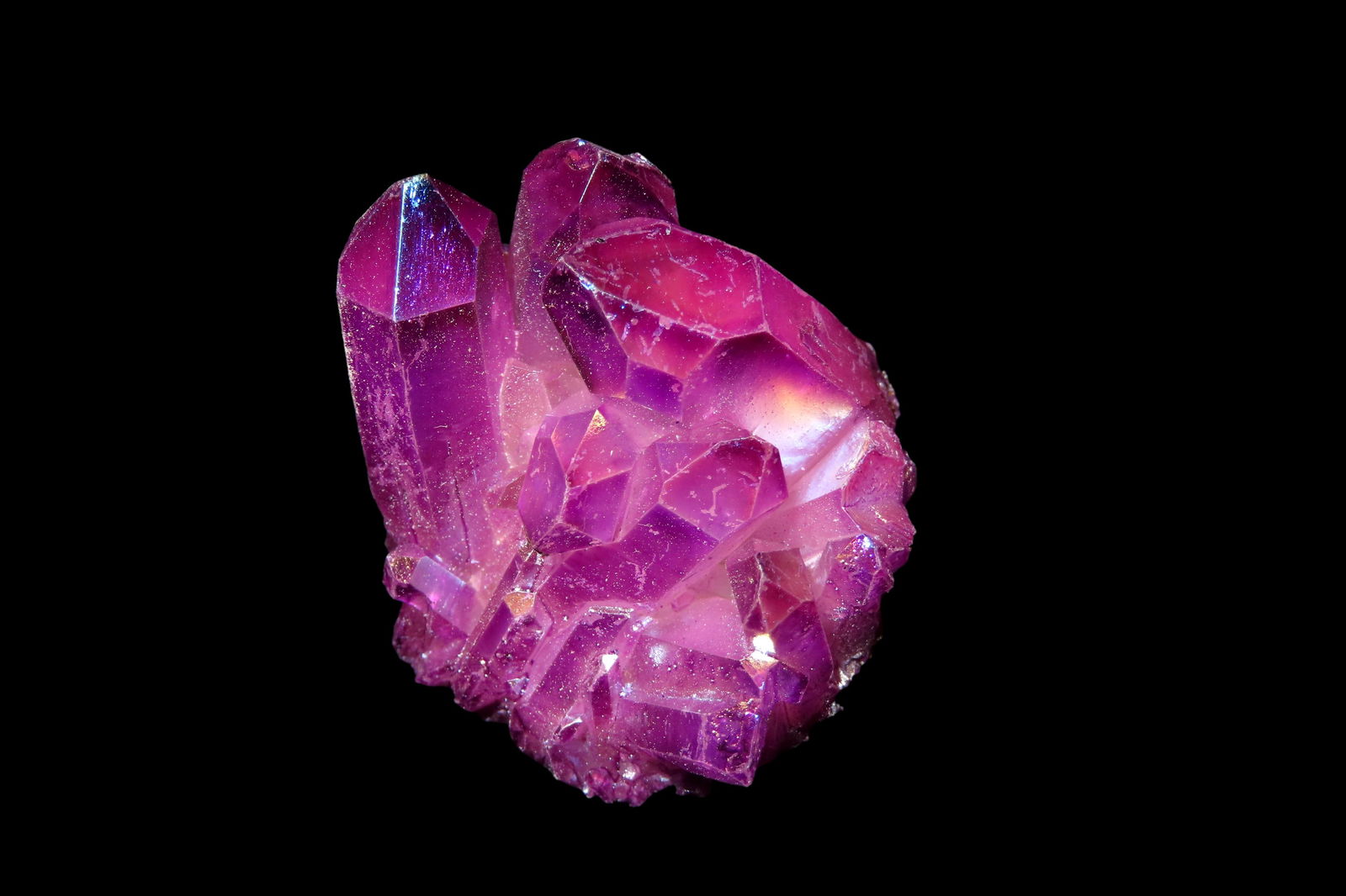 Purple Crystal Coated in Titanium: Purple Crystal Coated in Titanium