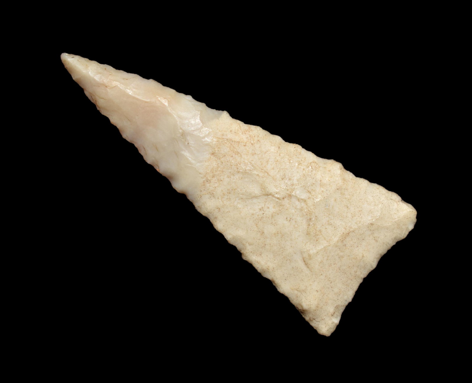 AMAZING 1 1/2" MISSISSIPPIAN TRIANGLE FOUND IN MADISON COUNTY ILLINOIS, VERY THIN EXAMPLE, INDIAN (1 of 4)