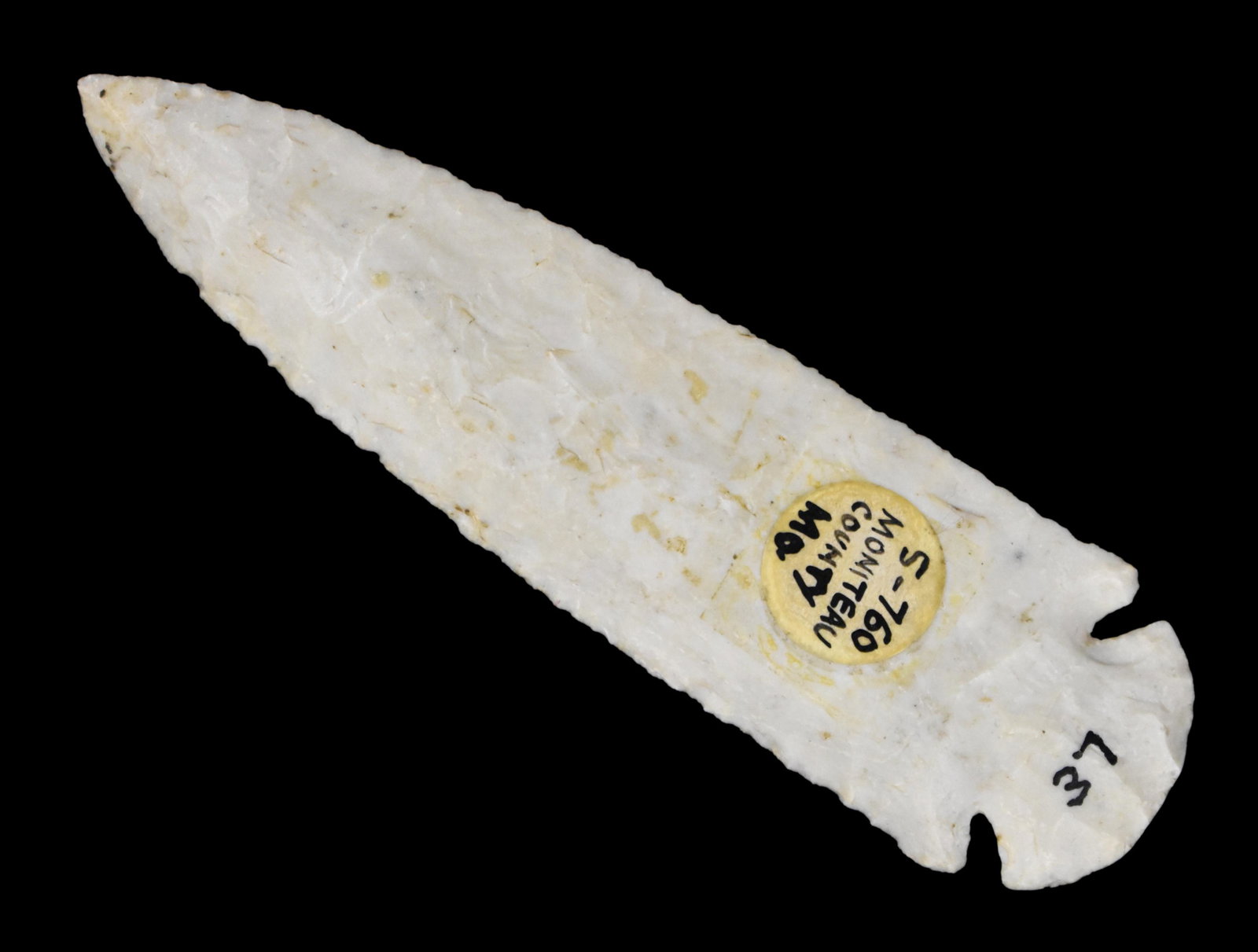 AMAZING 4 1/2" DOVETAIL, DICKEY COA, EX B.W. STEPHENS, FOUND IN MONITEAU COUNTY MISSOURI, PICTURED (1 of 10)