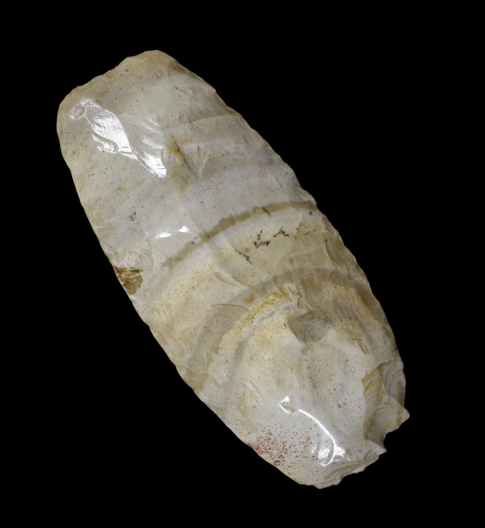 HIGHLY POLISHED 7 1/4" FLINT SPADE FOUND IN MADISON COUNTY ILLINOIS, GREAT COLOR AND AMAZING POLISH (1 of 8)