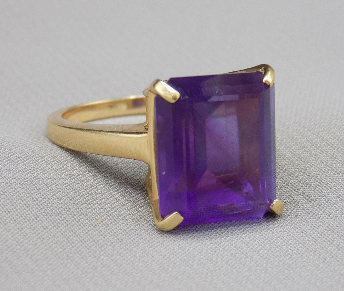 7 CT Amethyst 14k Gold Ring with certified appraisal. Size 7 (1 of 7)