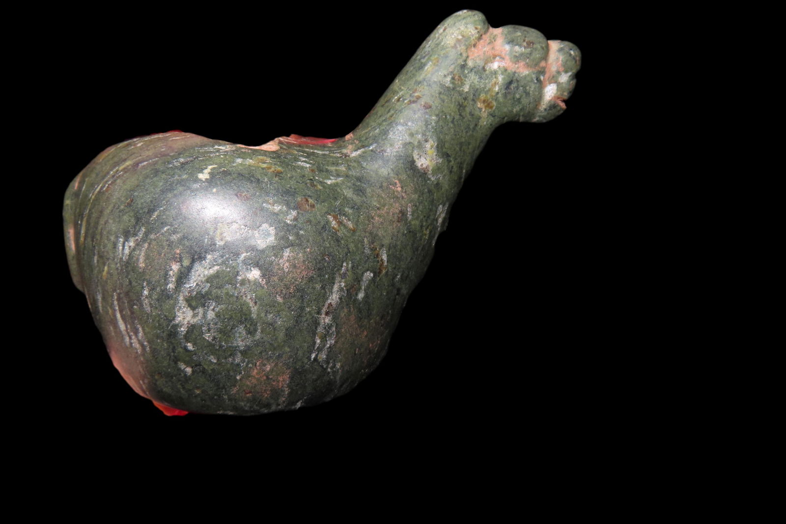 PHENOMENAL 4 1/4" LONG CANOPA FROM PERU, PRE-COLUMBIAN OFFERIN CONTAINER, LAMA EFFIGY, VERY COLORFUL (1 of 5)