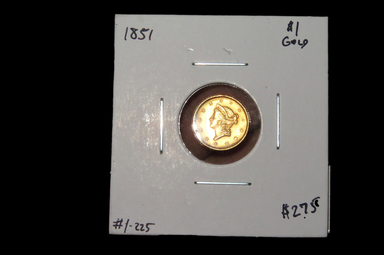 1851 $1 DOLLAR GOLD COIN, HIGH GRADE CONDITION, NICE ORIGINAL US COIN, GREAT PIECE OF HISTORY (1 of 5)
