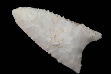 2 5/8" Serrated Dalton that was found in McDonough Co Illinois and made of Burlington Chert: 2 5/8" Serrated Dalton that was found in McDonough Co Illinois and made of Burlington Chert