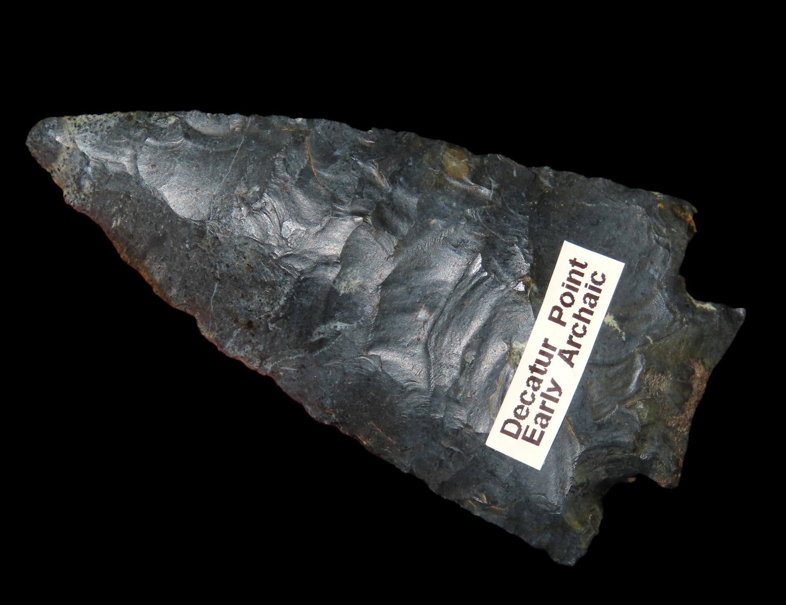 3 3/8" Fractured base Decatur Dickey COA Davis COA Made from Coshocton found in Ohio Ex Herb Mangold (1 of 9)