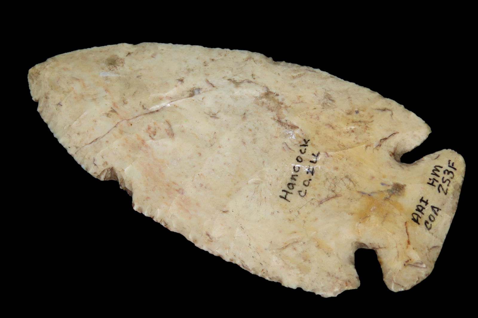 4 1/2" Thebes Berner COA found in Hancock County Illinois Ex Herb Mangold Collection (1 of 8)