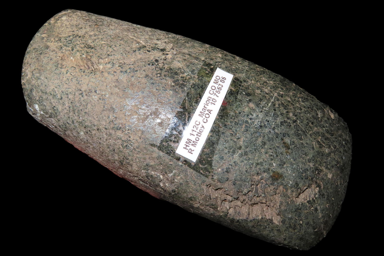 6 3/4" Celt Motley COA found in Marion County Missouri near the North Favius River (1 of 9)