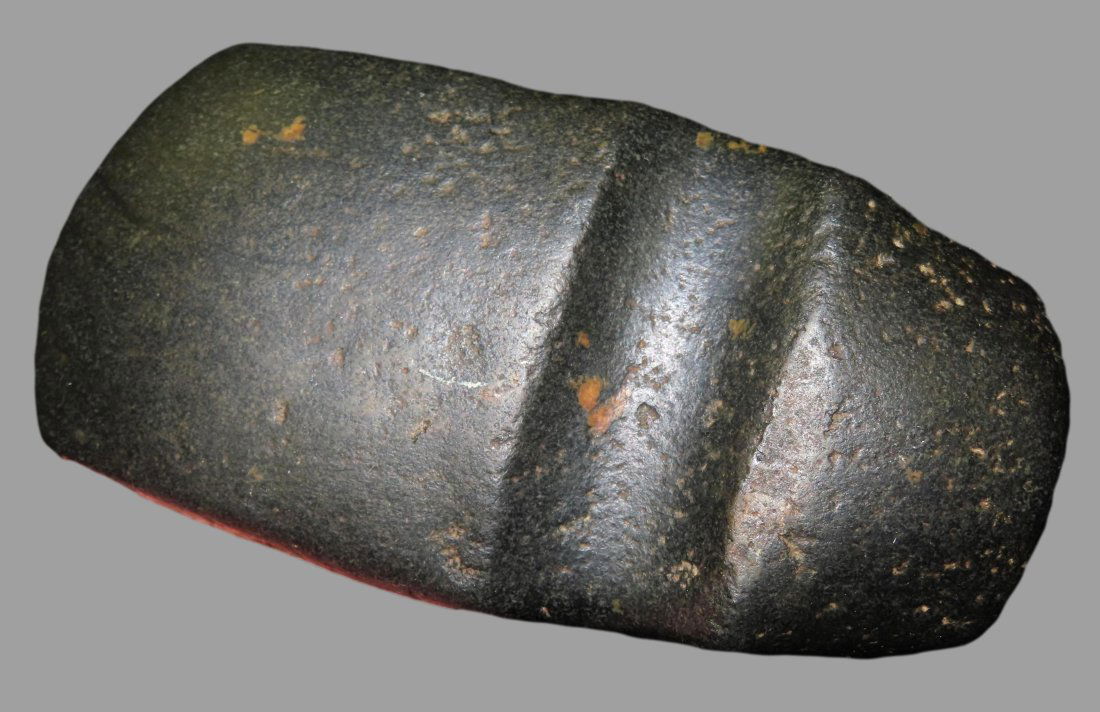 5" Keokuk Axe. Fluted, Found in SE, Iowa. Ex. Ben Thompson  Ex. Joe Kinker Collection (1 of 8)