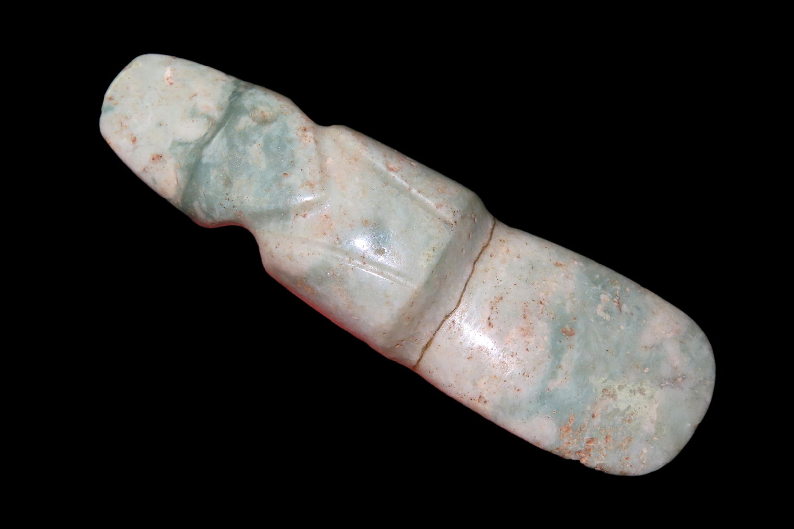 3 3/16" Jade Axe God, Pre- Columnbian, SOuth American, Broken & Glued (1 of 10)