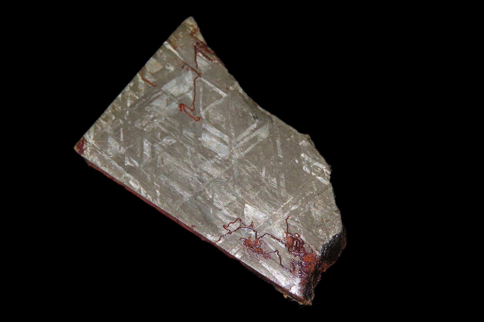 1 1/2" Brown/grey, Etched Giveon Slice Meteorite: 1 1/2" Brown/grey, Etched Giveon Slice Meteorite