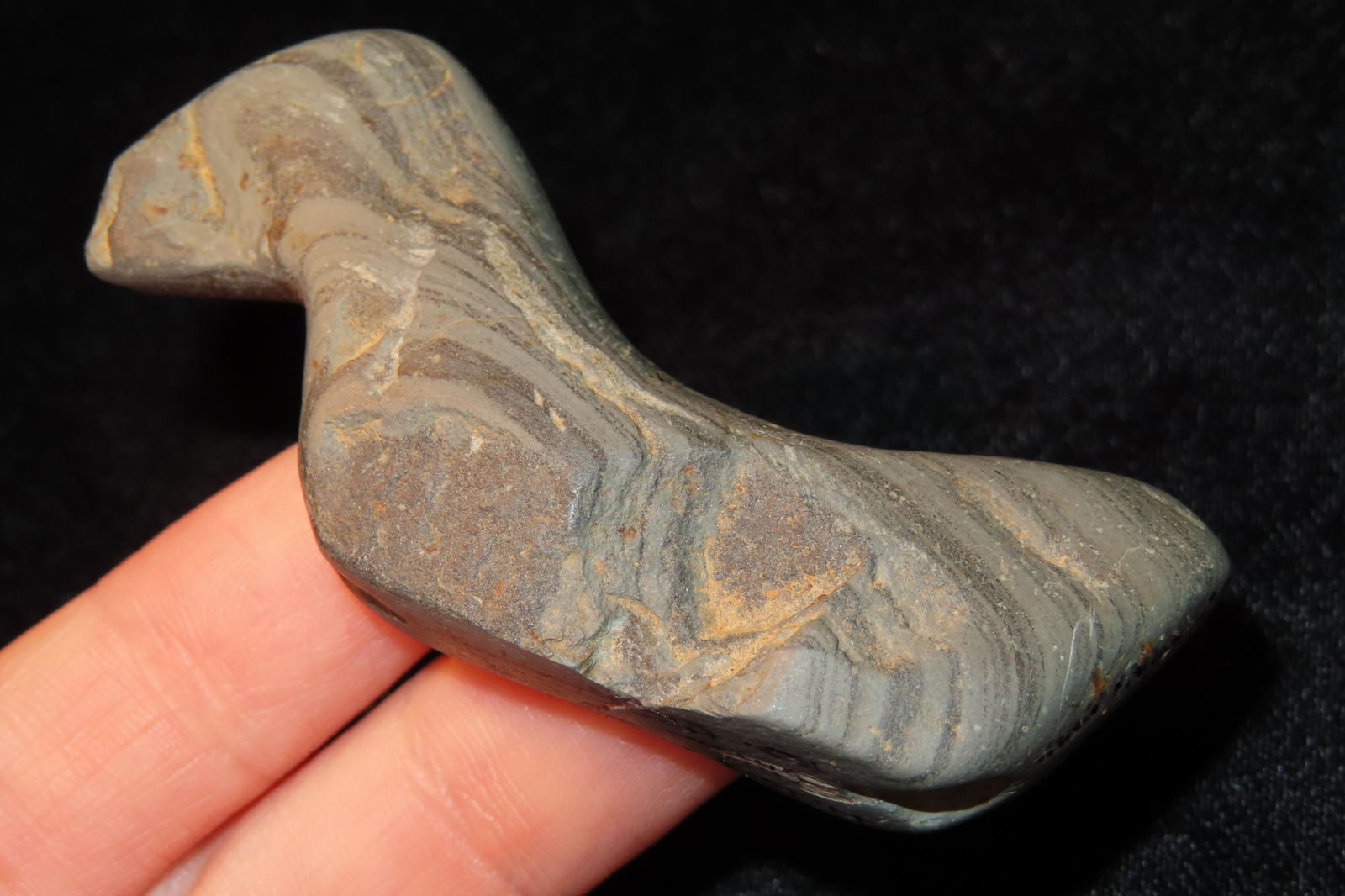 2 5/8" Birdstone Bennett COA Champaign Co Ohio, green slate, ex Max Shipley, Chris Rummel, spotted (1 of 7)