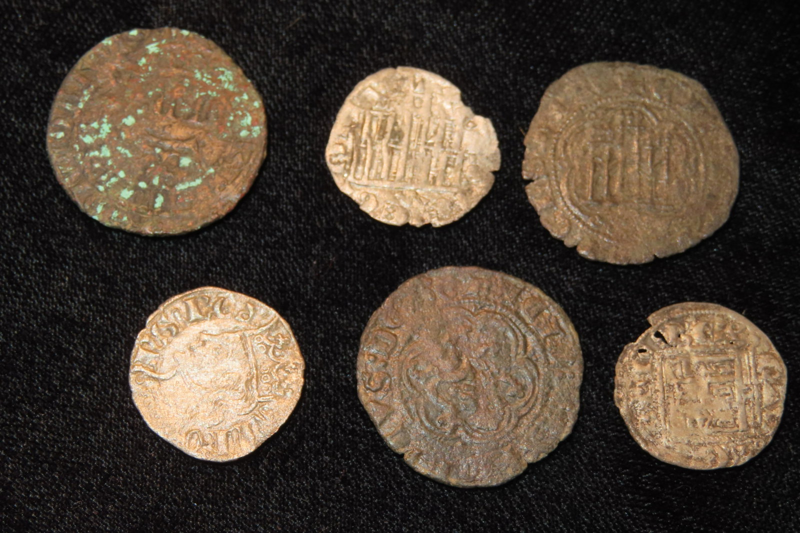 Castilla-Leon Blancas of Henry-IV (2), Alfonso-XI Blanca-Barsos/Sevilla, Portugal-?/Dinero: Castilla-Leon Blancas of Henry-IV (2), Alfonso-XI Blanca-Barsos/Sevilla, Portugal-?/Dinero