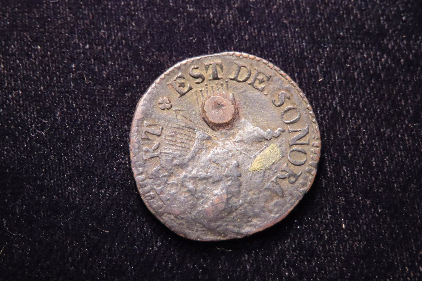 1835 Mexico Sonora Hermosillo Antique Coin: 1835 Mexico Sonora Hermosillo Antique Coin