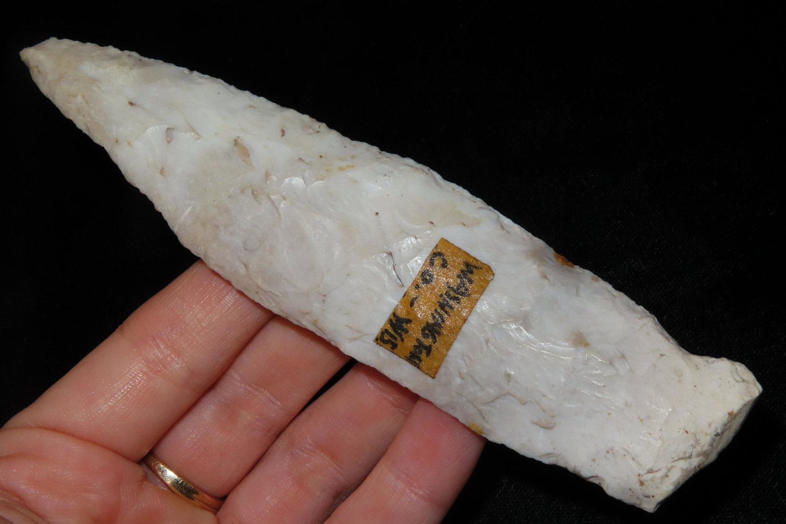 5 1/4" Archaic Knife found in Washington Co., Wisconsin EX. Sam Wasion Collection Authentic Native (1 of 8)