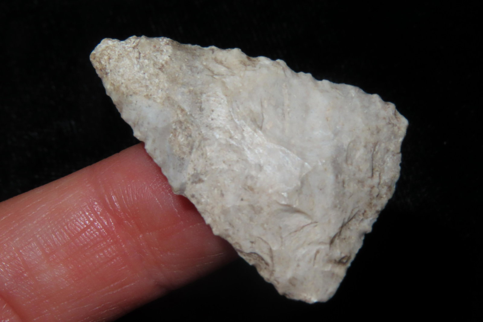 1 1/4" Triangle found in Wisconsin EX. Sam Wasion Collection Authentic Native American  Artifact (1 of 8)