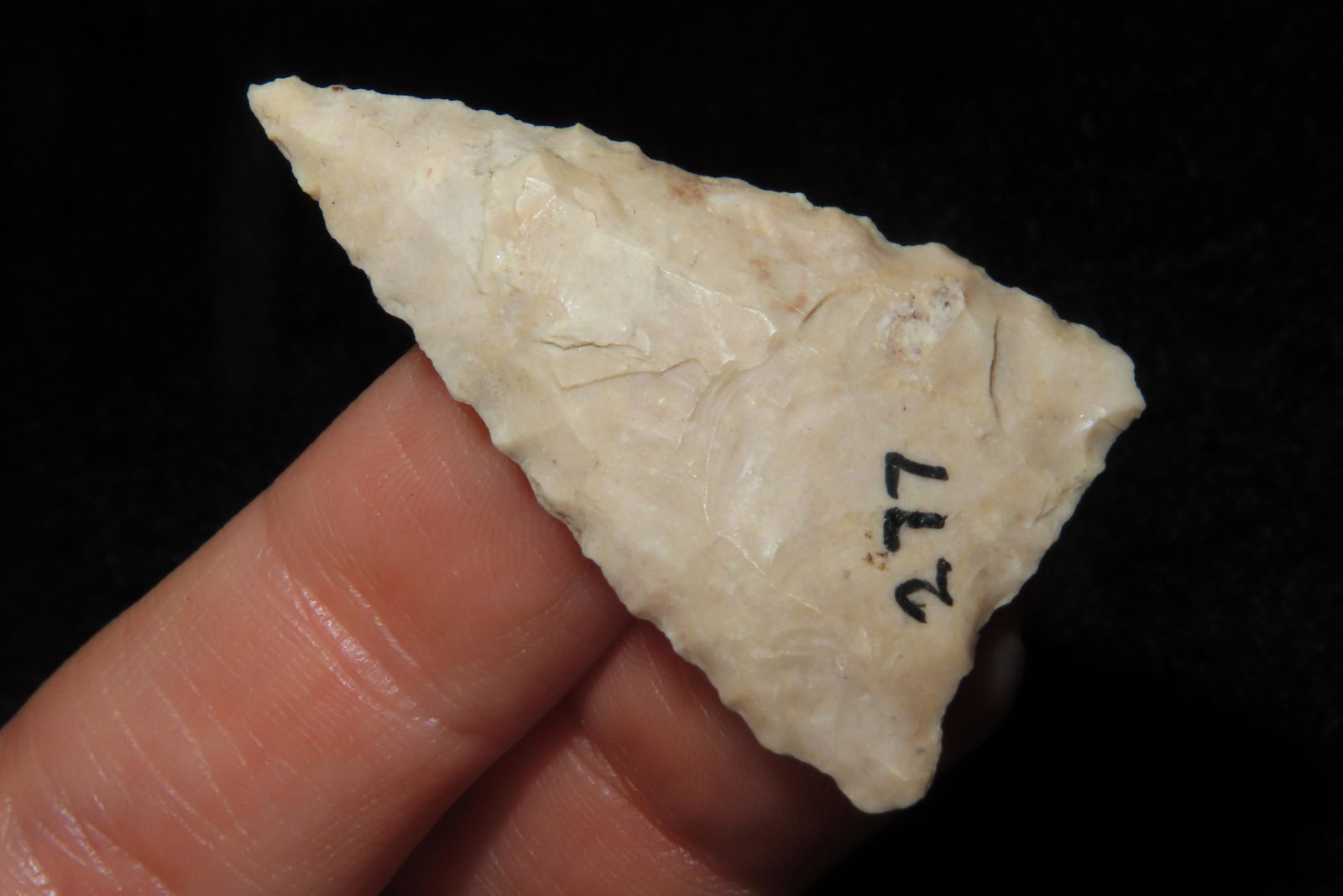 1 3/8" Triangle found in Wisconsin EX. Sam Wasion Collection Authentic Native American  Artifact (1 of 7)