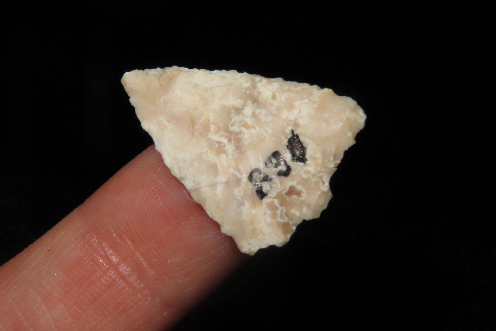 7/8" Triangle found in Wisconsin EX. Sam Wasion Collection Authentic Native American  Artifact (1 of 7)