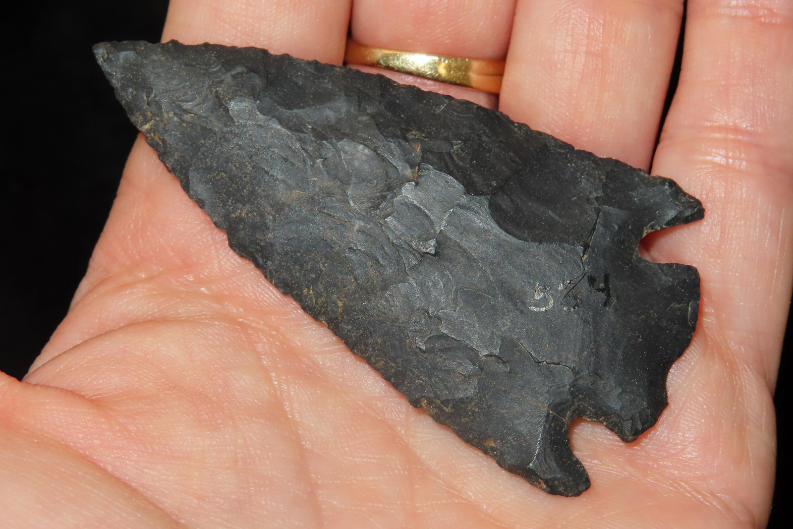 2 5/8" Kirk Corner Notch found in Arkansas EX. Sam Wasion Collection Authentic Native American (1 of 6)