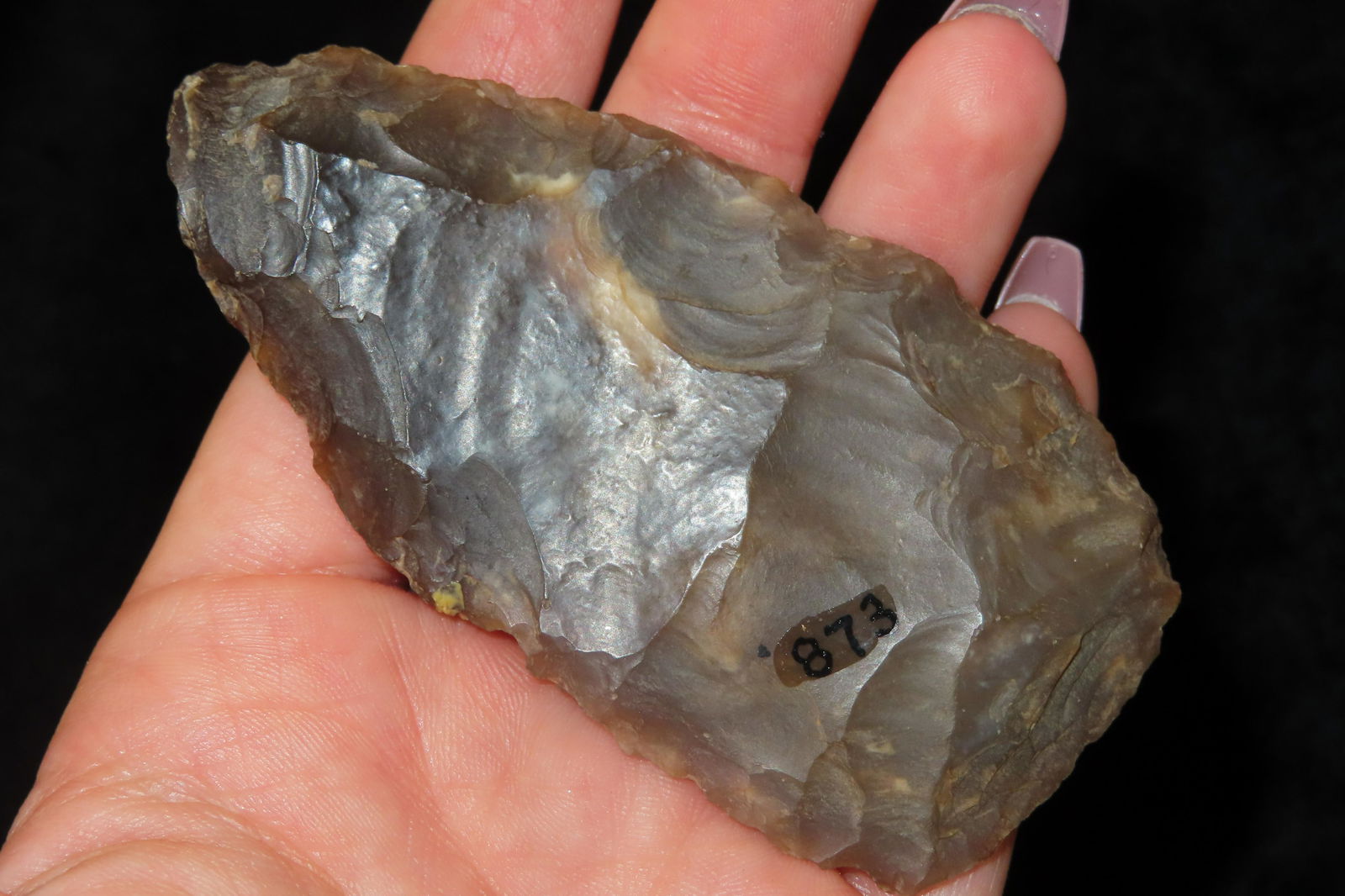 3 3/8" Knife River Flint Blade found in Wisconsin EX. Sam Wasion Collection Authentic Native (1 of 6)