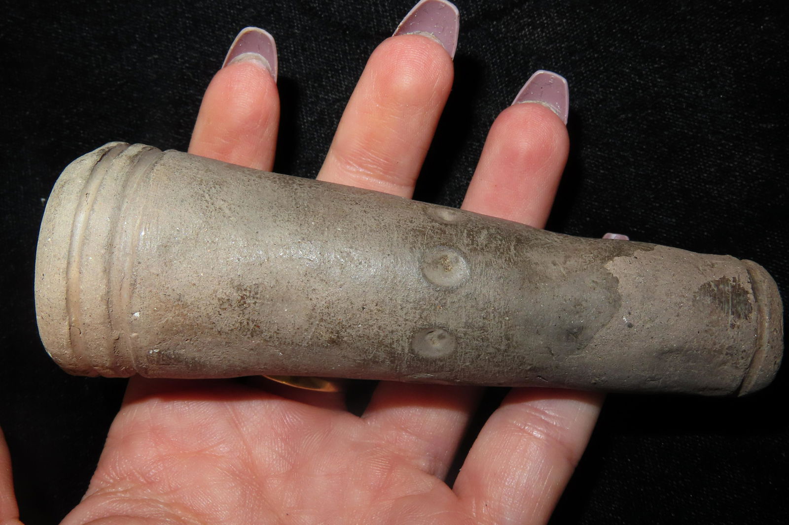 4 1/8" East Coast Pottery Pipe with Restoration, Pueblo Arizona Ex Sam Wasion Collection (1 of 8)