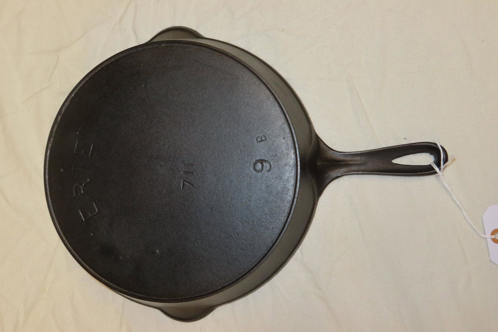 #9 Block Erie Pattern #711, Great Condition Outside Heat Ring from the Jim Millard Collection, South: #9 Block Erie Pattern #711, Great Condition Outside Heat Ring from the Jim Millard Collection, South East Iowa / North East Missouri
