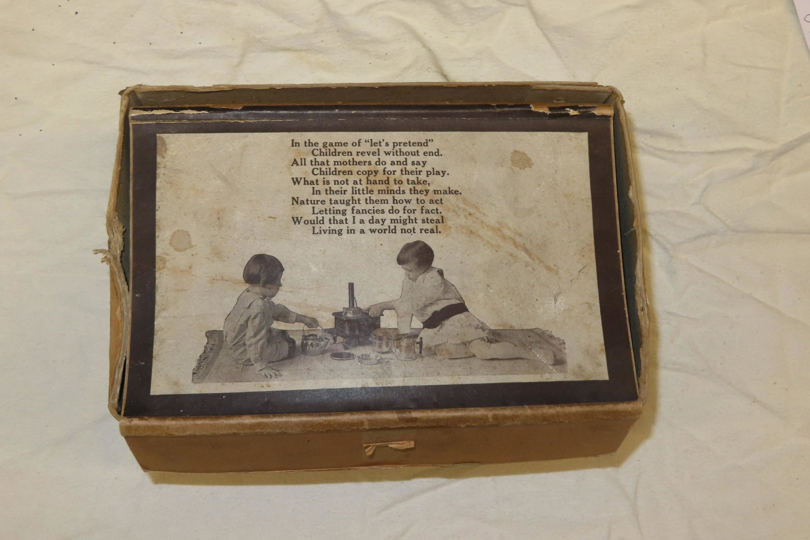 RARE Antique Wagner Toy Cooking Utensil Box from the Jim Millard Collection, South East Iowa / North: RARE Antique Wagner Toy Cooking Utensil Box from the Jim Millard Collection, South East Iowa / North East Missouri