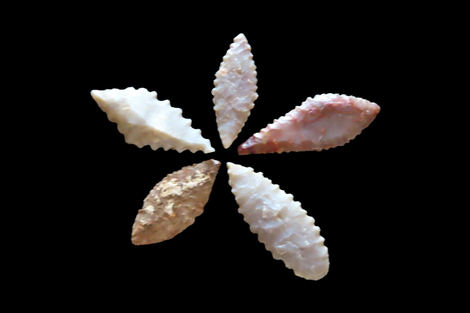 Grouping of Authentic Neolithic Arrowheads found in Africa.   These points come from the neolithic (1 of 3)