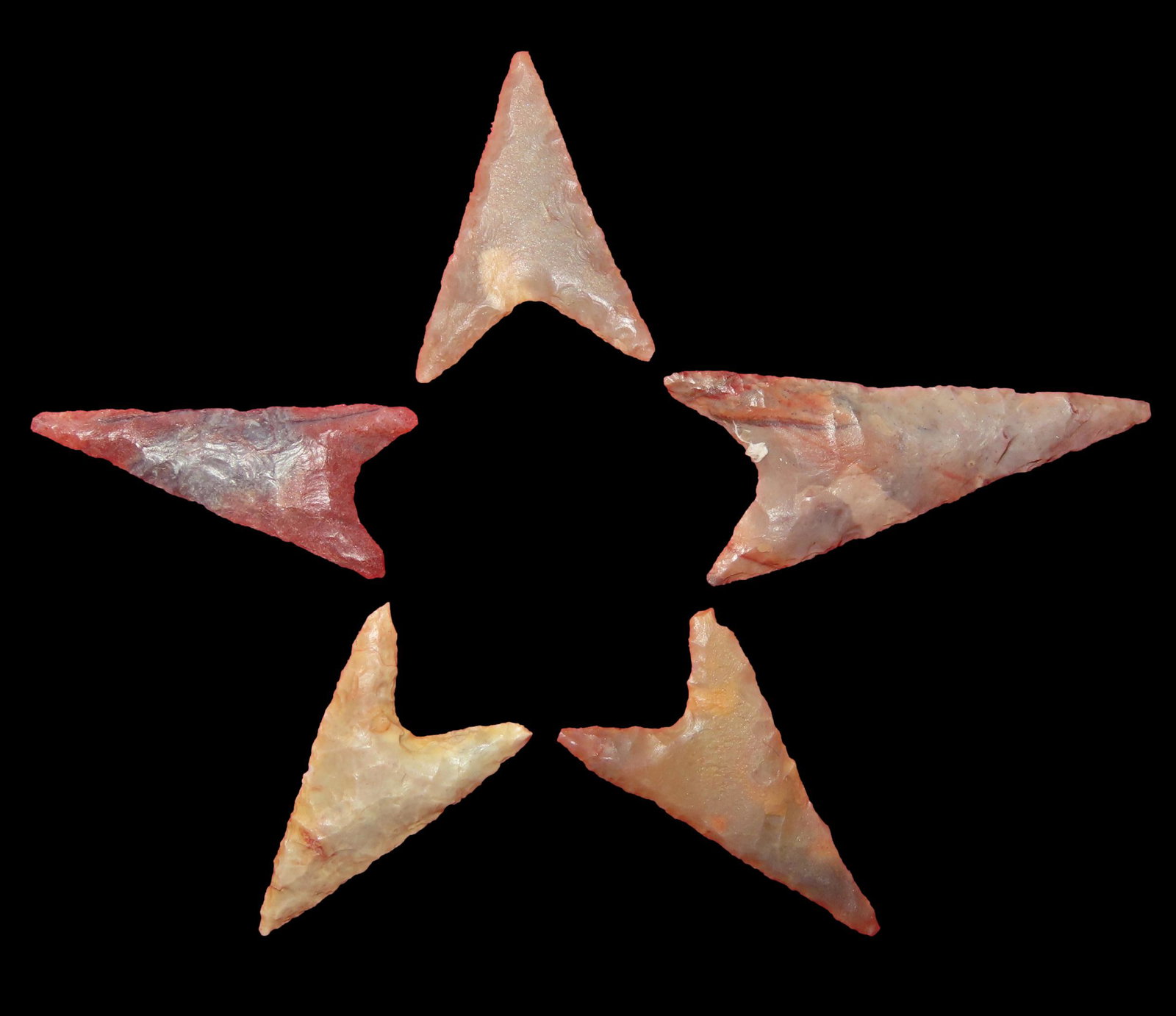 Grouping of Authentic Neolithic Arrowheads found in Africa.   These points come from the neolithic (1 of 3)