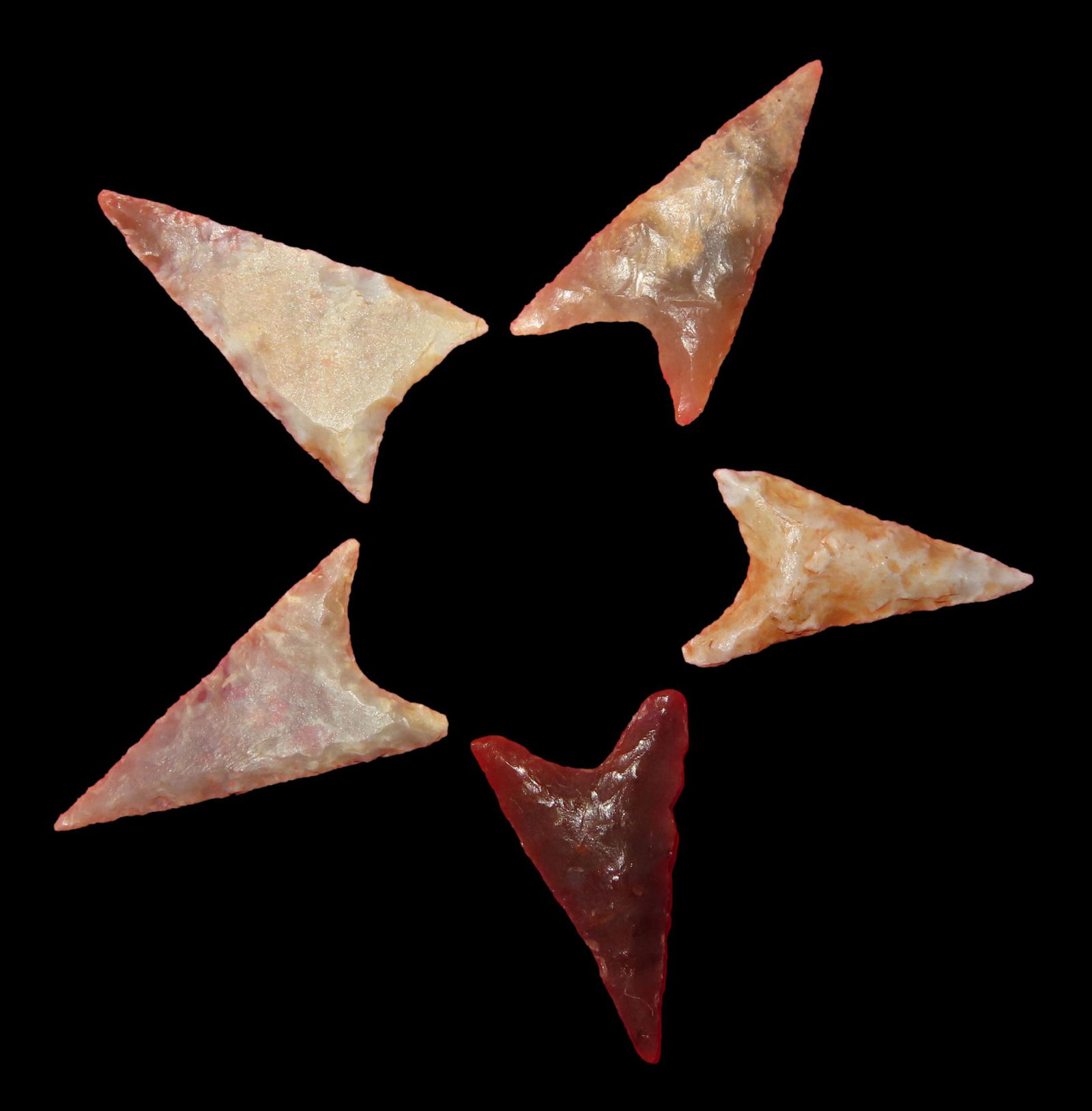 Grouping of Authentic Neolithic Arrowheads found in Africa.   These points come from the neolithic (1 of 3)