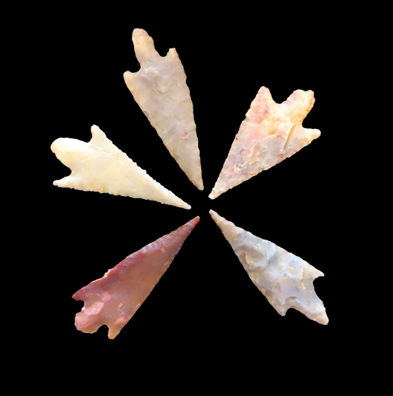 Grouping of Authentic Neolithic Arrowheads found in Africa.   These points come from the neolithic (1 of 3)